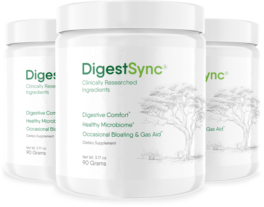 DigestSync digestive comfort and gut microbiome support powder
